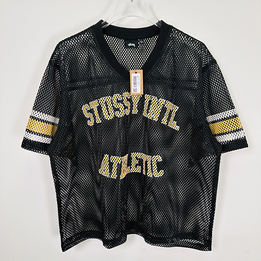 Stussy SS25 STüSSY INTERNATIONAL TEAM JERSEYメッシュVネックTシャツ