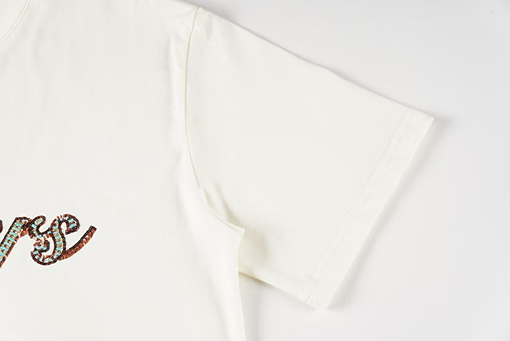 ルイヴィトンビーズ刺繍半袖Tシャツ