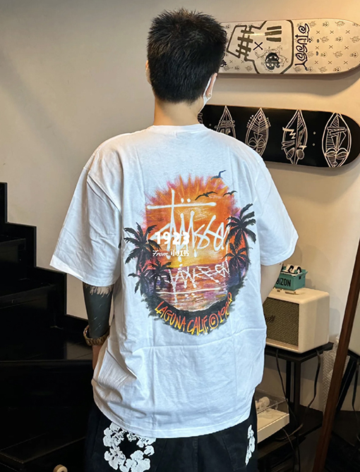 ステューシー サンセットココナッツビーチビューTシャツ