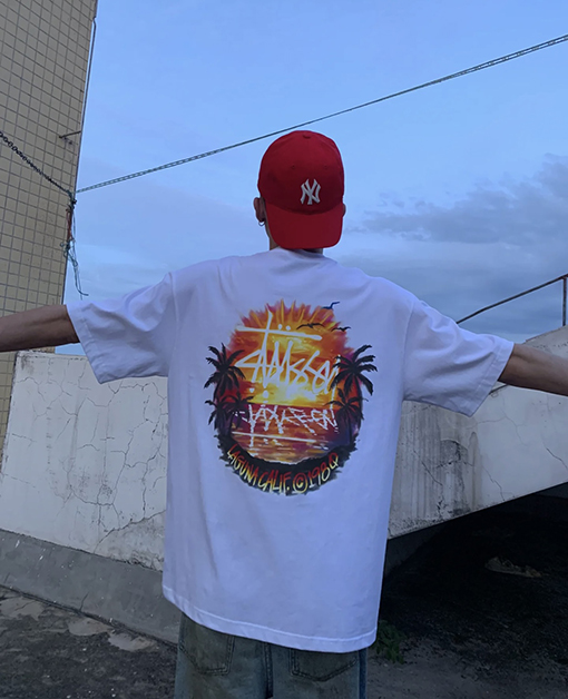 ステューシー サンセットココナッツビーチビューTシャツ