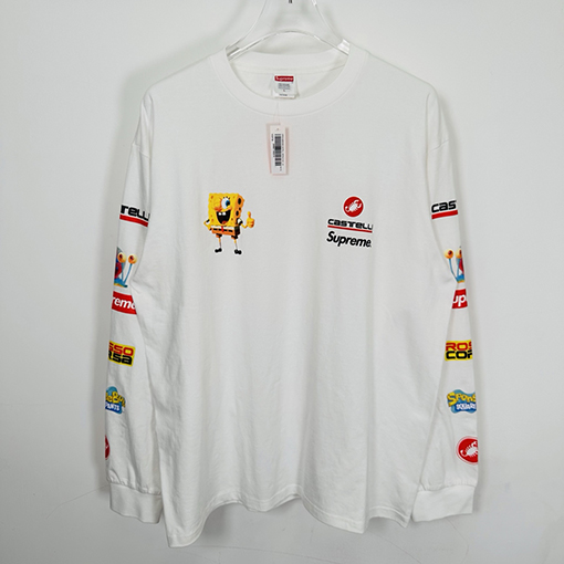シュプリームコピー SS25 SPONGEBOB CASTELLI RACING L/S クルーネック長袖シャツ