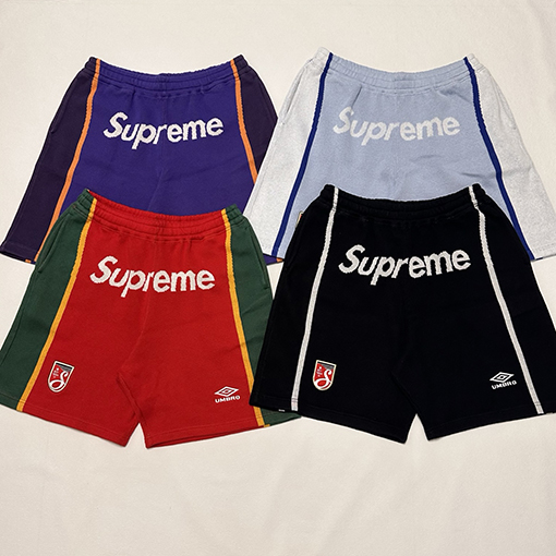 シュプリームコピー X UMBROコラボコレクション SS25 KNIT SHORTS30サッカーショーツ