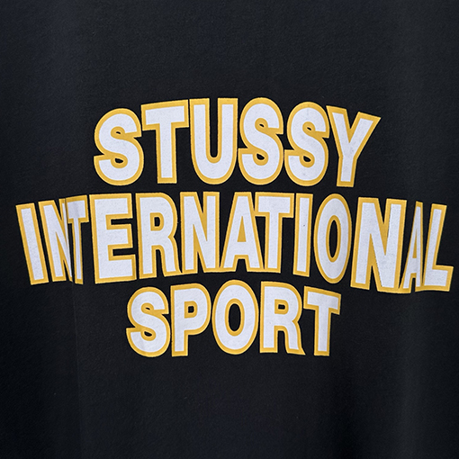 STUSSY SS25 HEAVY JERSEY CREW コントラストカラーのTシャツ