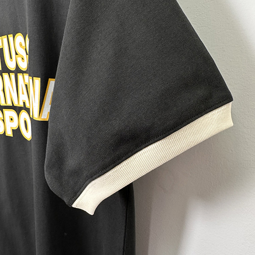 STUSSY SS25 HEAVY JERSEY CREW コントラストカラーのTシャツ
