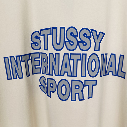 STUSSY SS25 HEAVY JERSEY CREW コントラストカラーのTシャツ