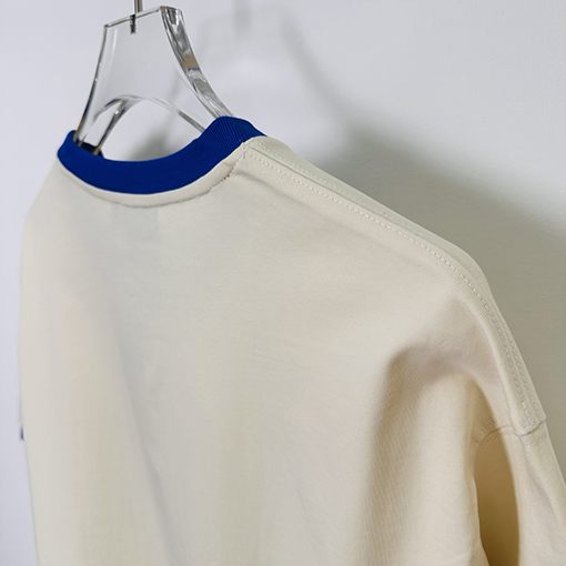 STUSSY SS25 HEAVY JERSEY CREW コントラストカラーのTシャツ