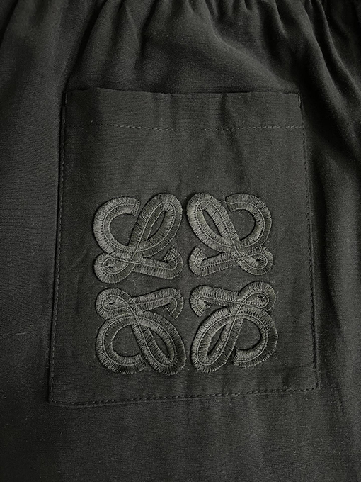 ロエベスーパーコピー 刺繍シルクパンツ