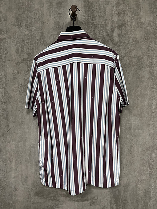 ルイヴィトン25SS LVストライプ半袖シャツ