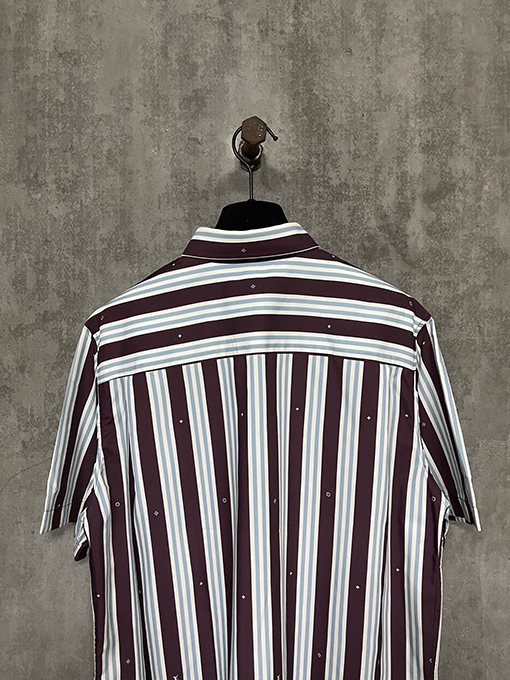 ルイヴィトン25SS LVストライプ半袖シャツ