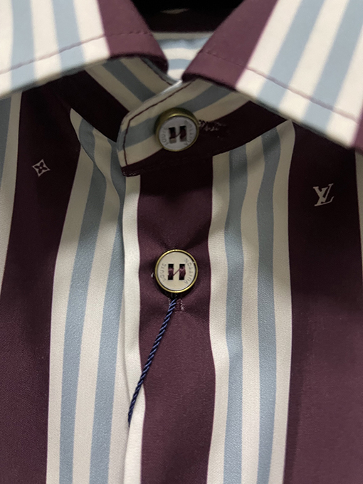 ルイヴィトン25SS LVストライプ半袖シャツ