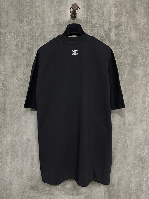 セリーヌ25ssクラシックロゴプリントヘビーポンド半袖Tシャツ