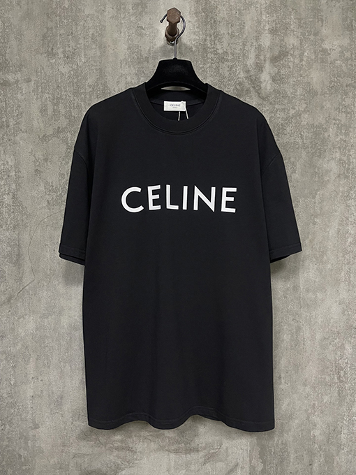 セリーヌ25ssクラシックロゴプリントヘビーポンド半袖Tシャツ