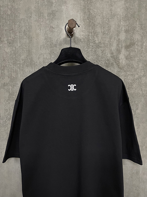 セリーヌ25ssクラシックロゴプリントヘビーポンド半袖Tシャツ