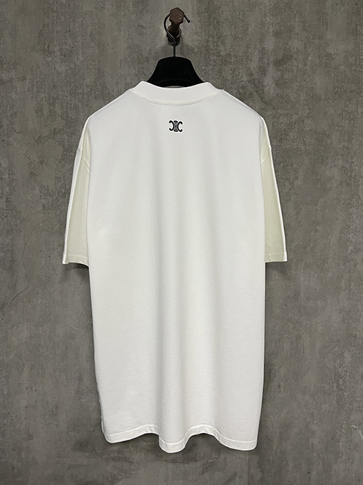 セリーヌ25ssクラシックロゴプリントヘビーポンド半袖Tシャツ