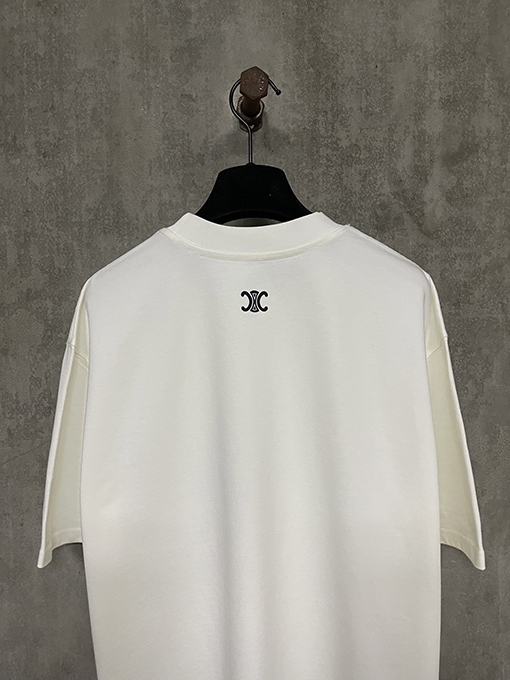 セリーヌ25ssクラシックロゴプリントヘビーポンド半袖Tシャツ