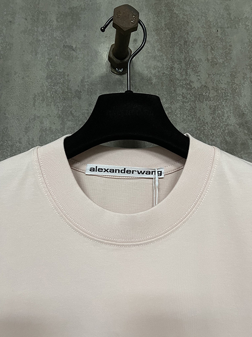 アレキサンダーワン25ssロゴオーバーレイプリントラウンドネック半袖Tシャツ
