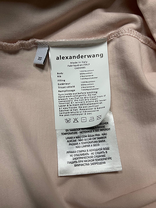 アレキサンダーワン25ssロゴオーバーレイプリントラウンドネック半袖Tシャツ