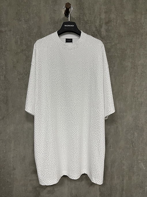 バレンシアガ満天星ホットドリル半袖Tシャツ