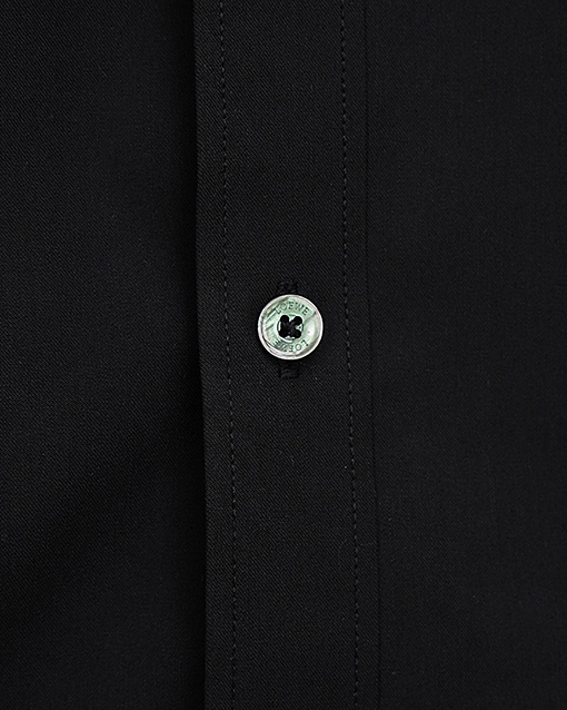 ロエベ胸ポケット立体ロゴ刺繍ロゴ文字長袖シャツ