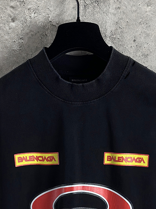バレンシアガ ダブルサークルシリーズチームロゴ半袖Tシャツ