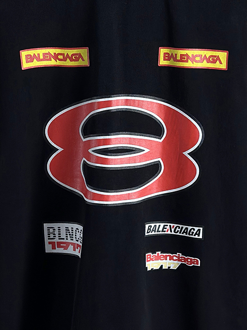 バレンシアガ ダブルサークルシリーズチームロゴ半袖Tシャツ