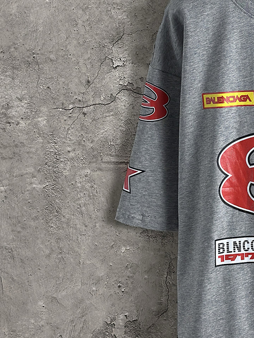 バレンシアガ ダブルサークルシリーズチームロゴ半袖Tシャツ