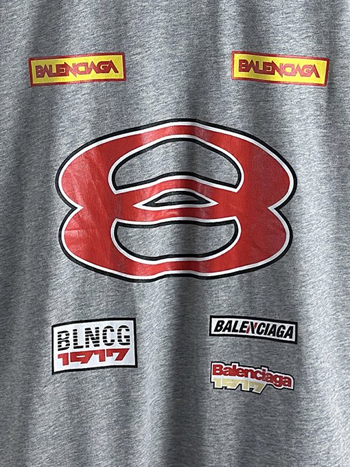 バレンシアガ ダブルサークルシリーズチームロゴ半袖Tシャツ
