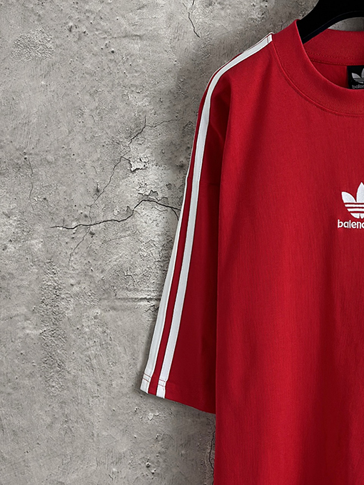Balenciagg X Adidas クローバーコラボ半袖Tシャツ