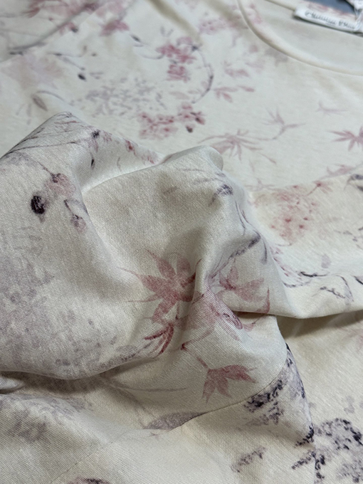 ディオールコピー Millefiori 新しい花柄半袖Tシャツ