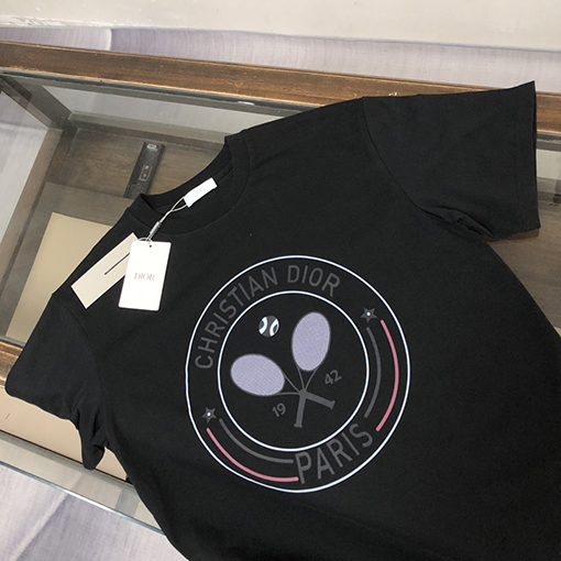 ディオール ロゴプリントラウンドネック半袖Tシャツ