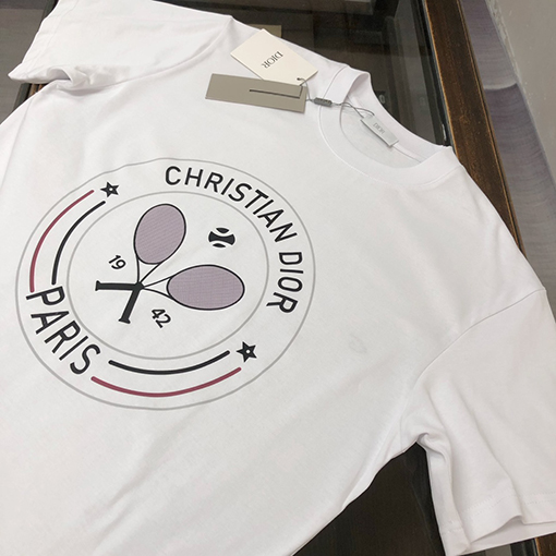 ディオール ロゴプリントラウンドネック半袖Tシャツ