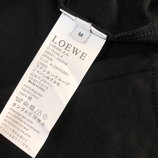 ロエベ 新しい前後ロゴロゴプリント半袖Tシャツ