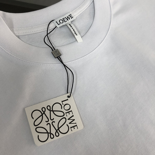 ロエベ 新しい前後ロゴロゴプリント半袖Tシャツ