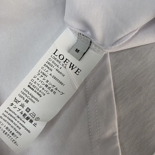ロエベ 新しい前後ロゴロゴプリント半袖Tシャツ