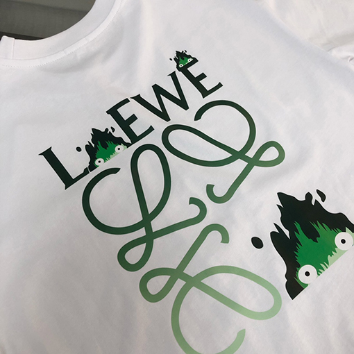 ロエベ 新しい前後ロゴロゴプリント半袖Tシャツ