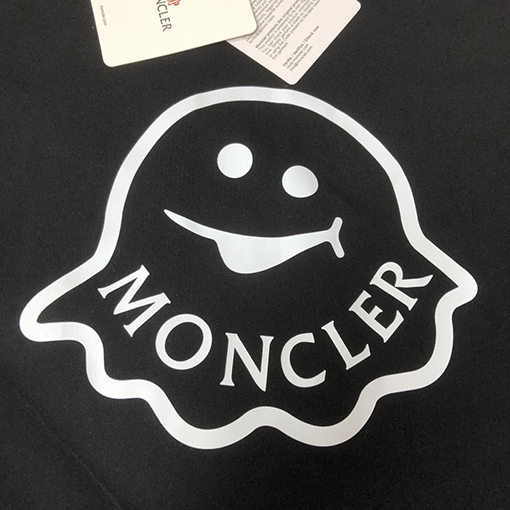 モンクレール ロゴ柄プリントラウンドネック半袖Tシャツ
