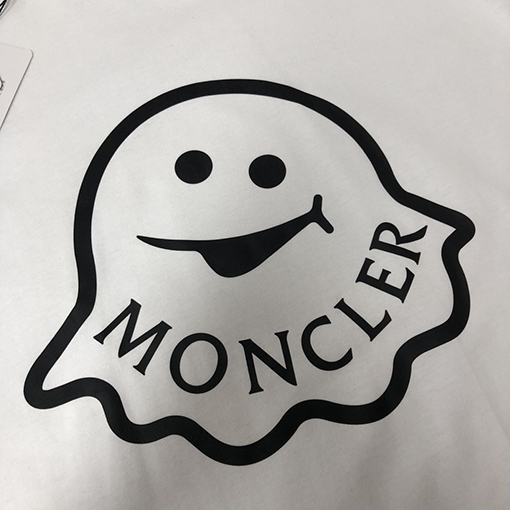モンクレール ロゴ柄プリントラウンドネック半袖Tシャツ