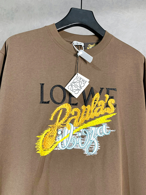 ロエベスーパーコピー 新しいシリーズ Paula’s 島のラウンドネック半袖Tシャツ