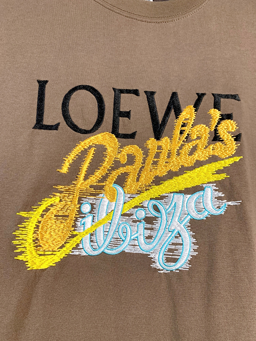 ロエベスーパーコピー 新しいシリーズ Paula’s 島のラウンドネック半袖Tシャツ