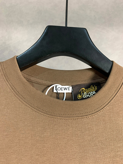 ロエベスーパーコピー 新しいシリーズ Paula’s 島のラウンドネック半袖Tシャツ