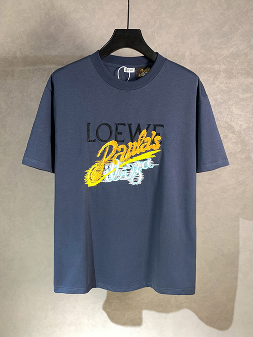 ロエベスーパーコピー 新しいシリーズ Paula’s 島のラウンドネック半袖Tシャツ