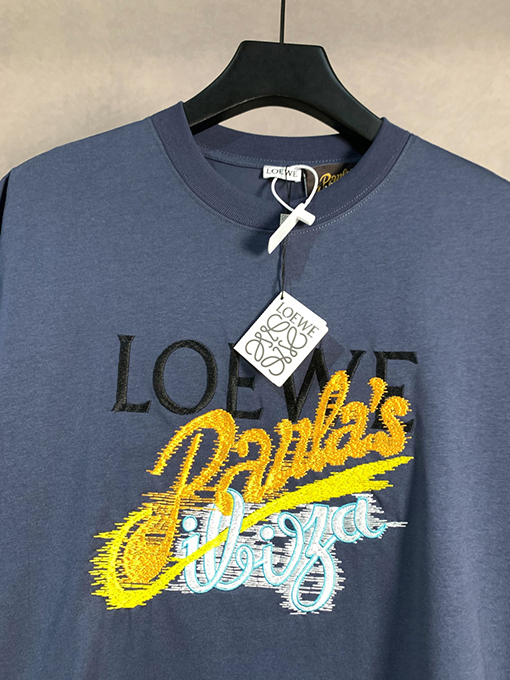 ロエベスーパーコピー 新しいシリーズ Paula’s 島のラウンドネック半袖Tシャツ