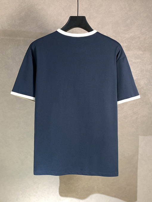 セリーヌ アップリケ刺繍文字クルーネック半袖Tシャツ