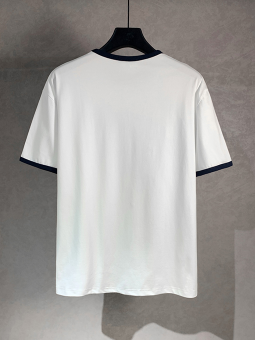 セリーヌ アップリケ刺繍文字クルーネック半袖Tシャツ