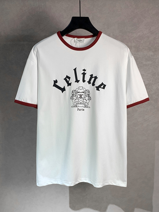 セリーヌ アルファベットロゴプリント半袖Tシャツ