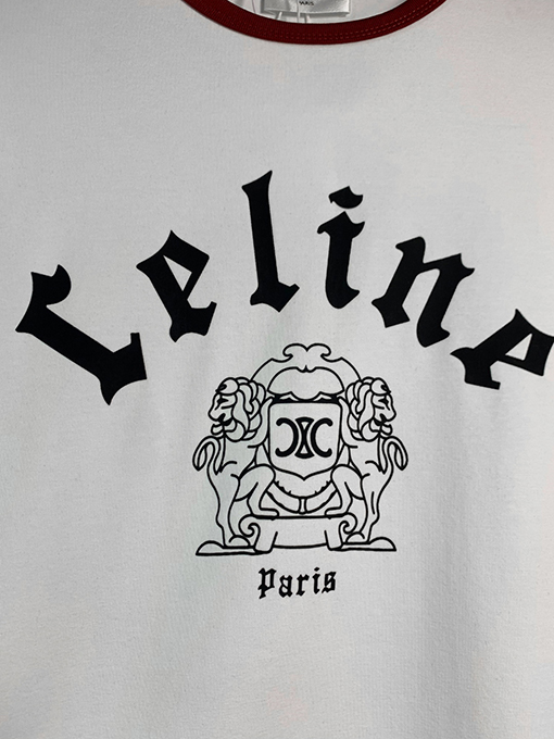 セリーヌ アルファベットロゴプリント半袖Tシャツ