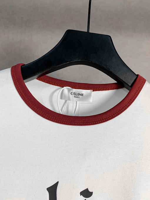 セリーヌ アルファベットロゴプリント半袖Tシャツ