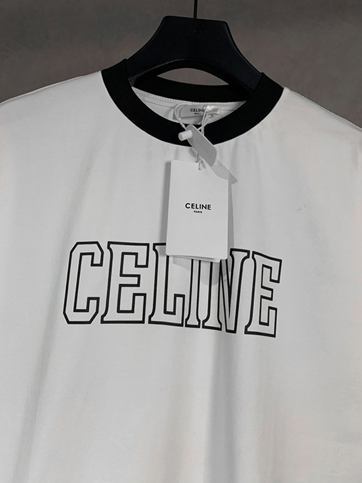 セリーヌスーパーコピー アルファベットクルーネック半袖Tシャツ