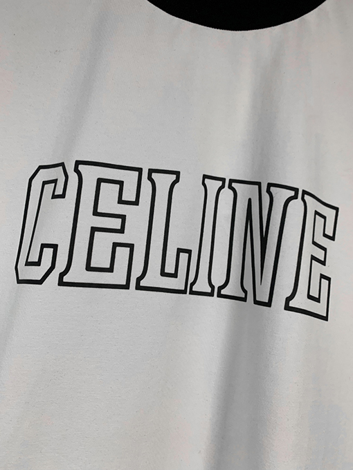 セリーヌスーパーコピー アルファベットクルーネック半袖Tシャツ