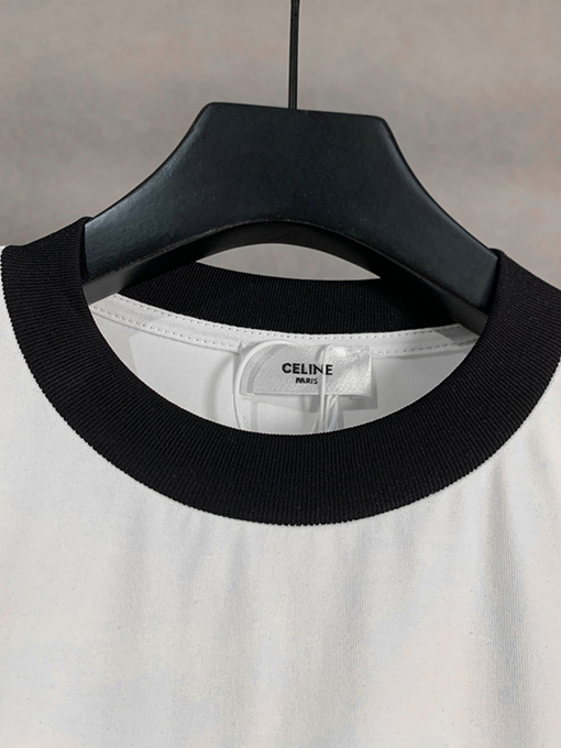 セリーヌスーパーコピー  アルファベットクルーネック半袖Tシャツ
